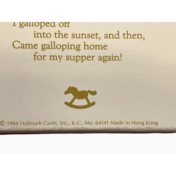 Hallmark 1984 Rocking Horse Ornament With Gold Bridle & Saddle - Picture 12 of 12